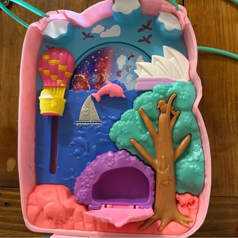 polly pocket 2 In 1 Koala Purse Travel Toy 1 Doll 1 Car And Animals